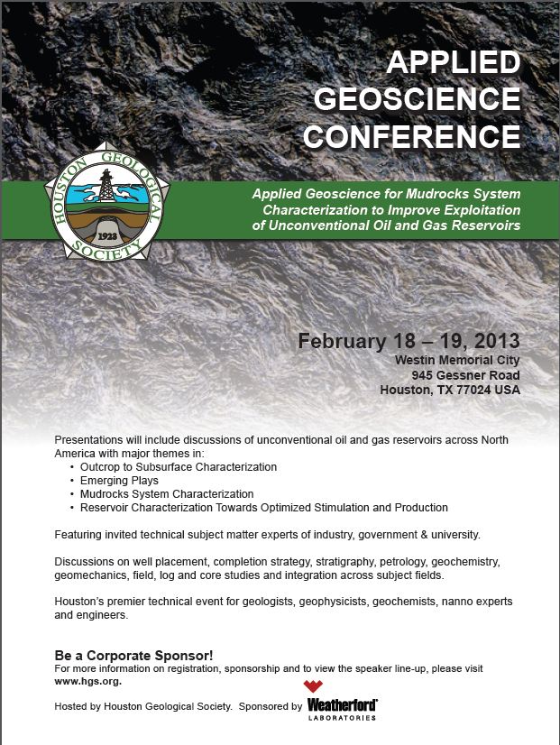 Mud Rocks Conference Houston Geological Society